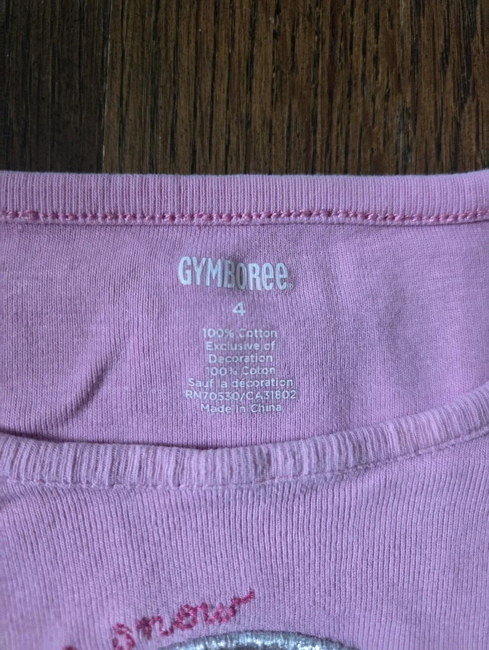 Gymboree Girls 4 Pink Scottie Snow Globe Tee